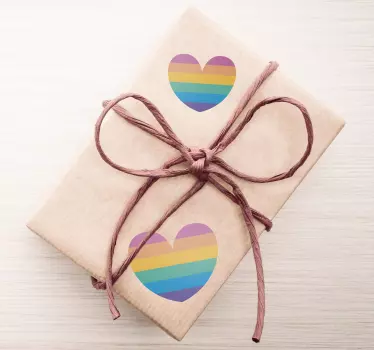 Pride valentines hjärtan alla hjärtans dekaler - Tenstickers