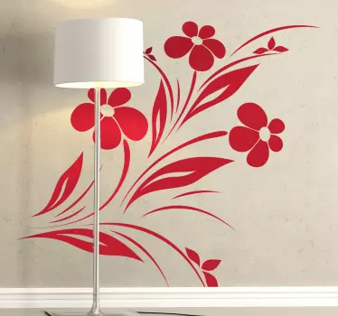 Prydnads corsage blommig vägg klistermärke - Tenstickers