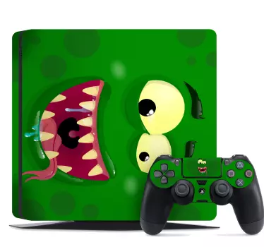 Ps4 gröna monster playstation 4 klistermärken - Tenstickers