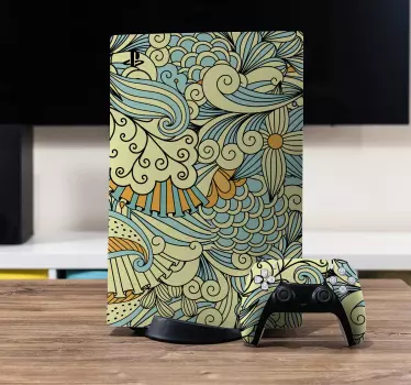 Ps4 klistermärke fantasifulla naturmönster - Tenstickers