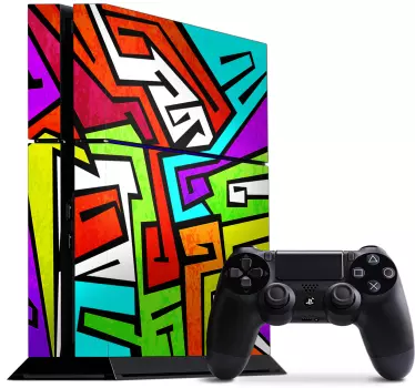 Ps4 klistermärke livliga abstrakta motiv - Tenstickers