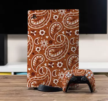 Ps4 klistermärke paisleymönster - Tenstickers