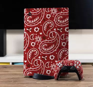 Ps4 klistermärke paisleymönster wrap - Tenstickers