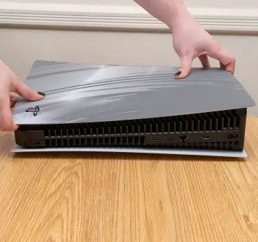 Ps5 glänsande silver skin playstation 5 klistermärken - Tenstickers