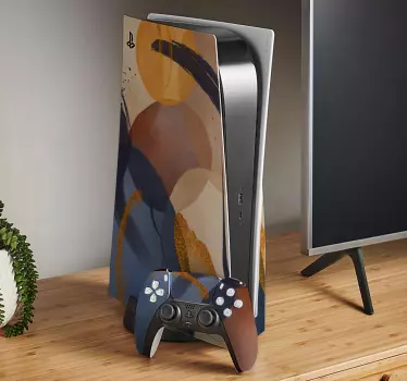 Ps5 klistermärke abstrakta färger konfiguration - Tenstickers