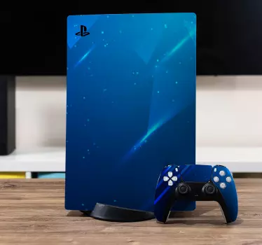 Ps5 klistermärke blå glittrande omslag - Tenstickers