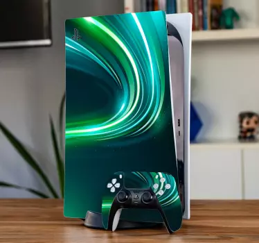 Ps5 klistermärke dynamiska gröna virvlar - Tenstickers