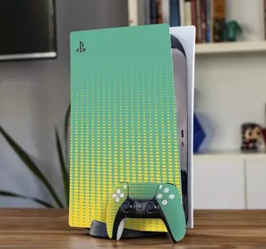 Ps5 klistermärke färgglad konsoldesign - Tenstickers