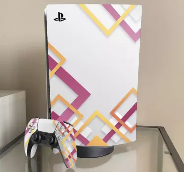 Ps5 klistermärke geometrisk konfiguration idé - Tenstickers