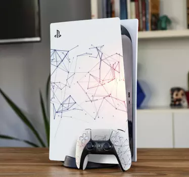 Ps5 klistermärke geometrisk samtidsstil - Tenstickers
