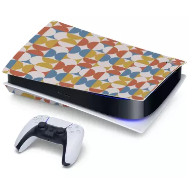 Ps5 klistermärke geometriskt färgmönster - Tenstickers