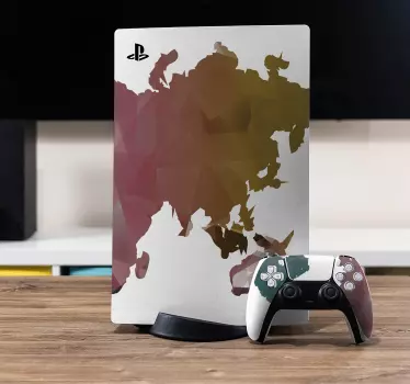Ps5 klistermärke global karta konst - Tenstickers