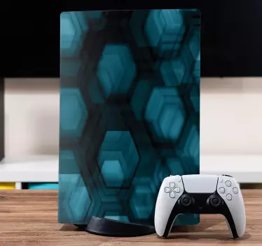 Ps5 klistermärke hexagonalt mönster - Tenstickers
