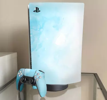Ps5 klistermärke i aqua färg - Tenstickers