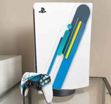 Ps5 klistermärke livfulla abstrakta former - Tenstickers