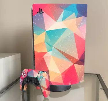 Ps5 klistermärke livliga geometriska kompositioner - Tenstickers