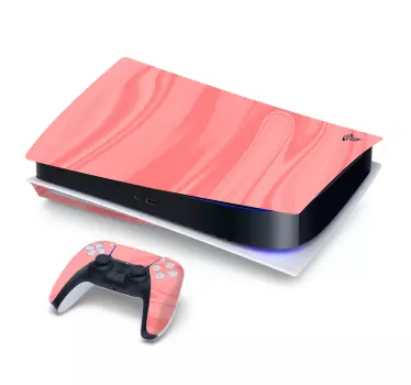Ps5 klistermärke med elegant rosa finish - Tenstickers