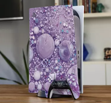 Ps5 klistermärke med kosmiska bubbelmönster - Tenstickers