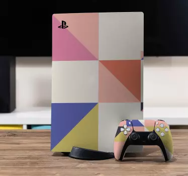 Ps5 klistermärke med livfulla färgmönster - Tenstickers