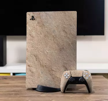 Ps5 klistermärke med naturlig stenstruktur - Tenstickers