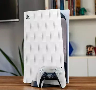 Ps5 klistermärke med strukturerad vit yta - Tenstickers