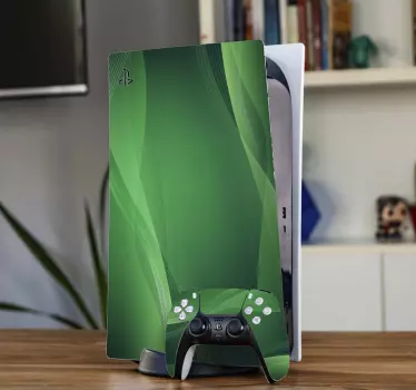 Ps5 klistermärke snygg grön mönster - Tenstickers
