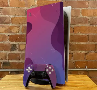 Ps5 klistermärke vibrerande lila gradient - Tenstickers