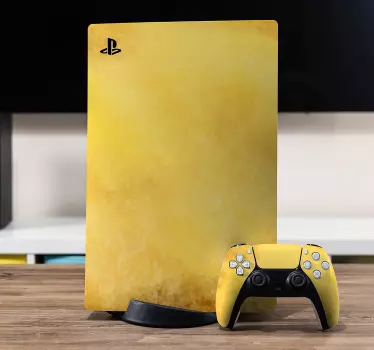 Ps5 klistermärken i borstat guldhud playstation 5 - Tenstickers
