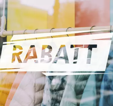 Rabatt skyltfönsterdekal - Tenstickers