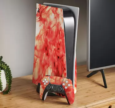 Real fire playstation 5 vinyl skin sticker - Tenstickers