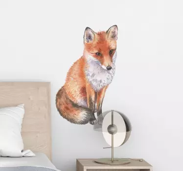 Realistisk räv illustration vilda djur klistermärke - Tenstickers