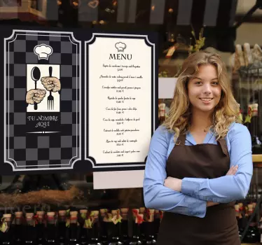 Restaurang meny vägg klistermärke - Tenstickers