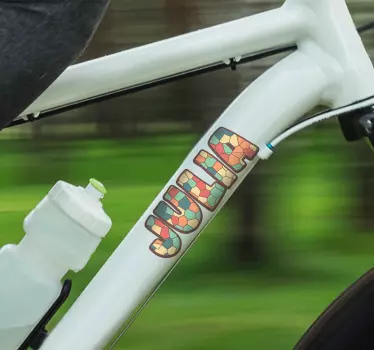 Ritning personligt namn cykel dekal - Tenstickers