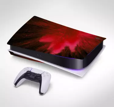 Röd explosion playstation 5 dekal - Tenstickers