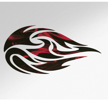 Röda lågor tribal dekal motorcykel - Tenstickers