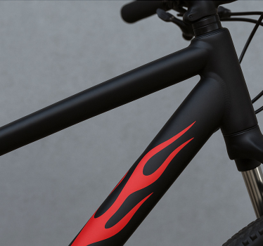 Röda lågor uppsättning klistermärken till cykel - Tenstickers