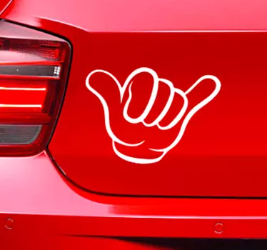 Rolig hand enfärgade klistermärke fordon - Tenstickers