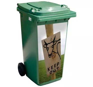 Rolig ko container stikcer - Tenstickers