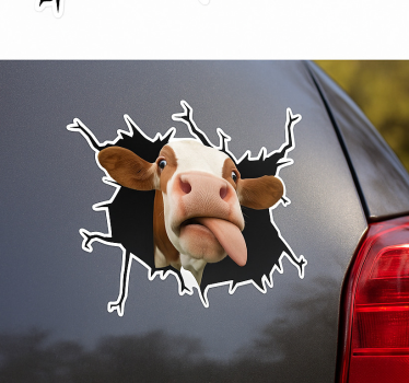 Bildekal Roligt Ko Genombrott - Tenstickers