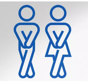 Rolig toalett skylt glasdörr klistermärke - Tenstickers