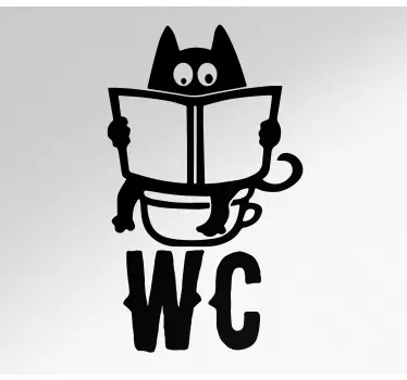 Rolig wc illustration glasdörrklistermärke - Tenstickers