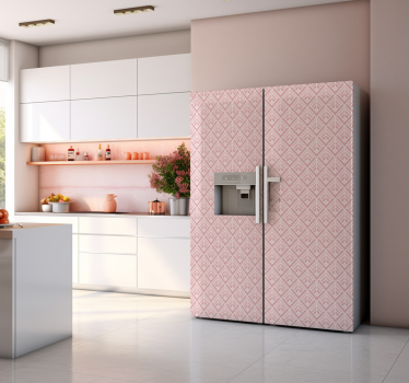 Rosa art déco Väggklistermärken kylskåp - Tenstickers