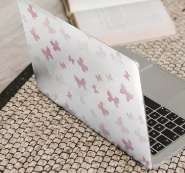 Rosa fjärilar bärbara klistermärken - Tenstickers