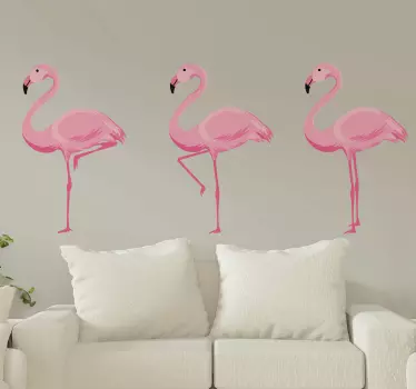 Rosa flamingos fågel klistermärke - Tenstickers