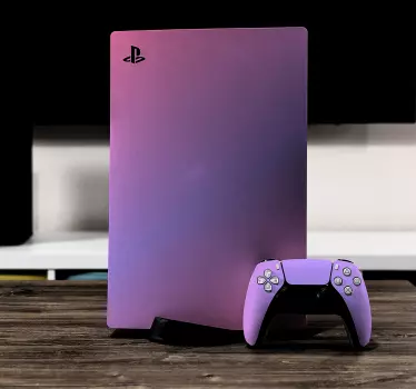Rosa gradient playstation 5 dekal - Tenstickers