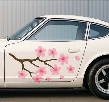 Bil klistermärke rosa körsbärsblomma - Tenstickers