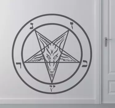 Satanisk pentagram vinylklistermärke - Tenstickers
