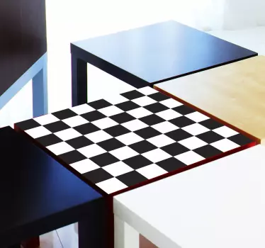 Schack och checkers board sticker - Tenstickers