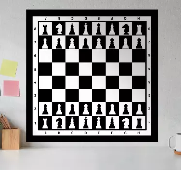 Schackbräde brädspel väggkonst dekal - Tenstickers