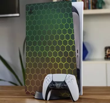 Sexkantiga mönster playstation 5 klistermärken - Tenstickers